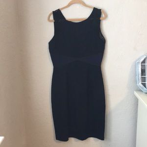 Anthropologie Navy and Black lace dress